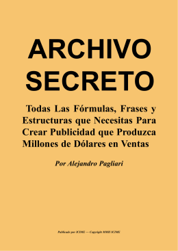 Archivo Secreto Publicidad