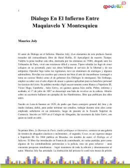 Dialogo En El Infierno Entre Maquiavelo Y Montesquieu Maurice Joly