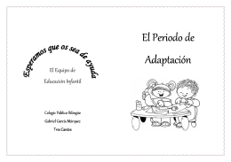 folleto periodo adaptacion - "GABRIEL GARCÍA MÁRQUEZ" Tres