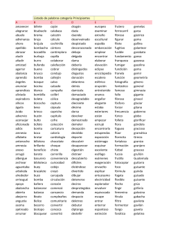 Listado de palabras categoría Principiantes A B C D E amanecer