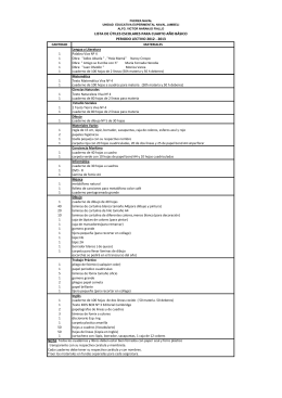lista de útiles escolares para cuarto año básico periodo lectivo 2012