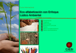 Eco-alfabetización con Enfoque Lúdico Ambiental