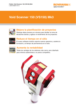 Folleto: Void Scanner 150 (VS150) Mk3