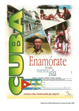 Folleto de la Oficina Nacional de Turismo de Cuba, 1998