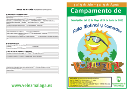 folleto CAMPAMENTO VERANO 2013