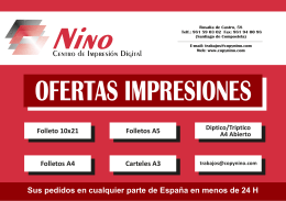 Folleto 10x21 - NINO, Centro de Impresión Digital
