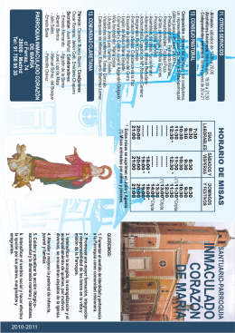 folleto-parroquia - Parroquia del Inmaculado Corazón de María