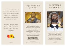Infantes de Javier, folleto explicativo 2014