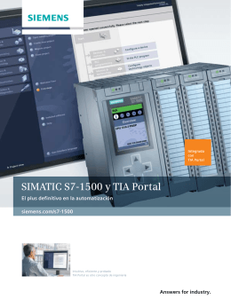 SIMATIC S7-1500 y TIA Portal