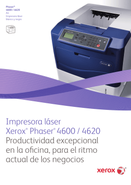 Folleto de Phaser 4600/4620 - Impresora Láser de Alta