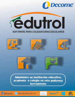 folleto edutrol corel.cdr - Sistema de Colegiaturas, Sistema de