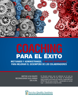Coaching para el Éxito - Service Quality Institute