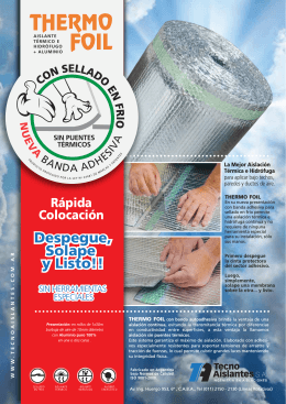 folleto thermofoil - Tecno Aislantes SA