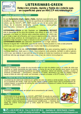 folleto listeria kit - Laboratorios MICROKIT