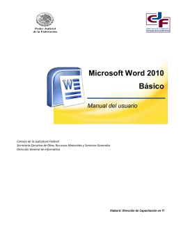 Microsoft Word 2010 Básico - Campus Virtual del Instituto de la