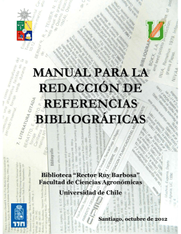 Manual para la Redacción de Referencias Bibliográficas (2012).