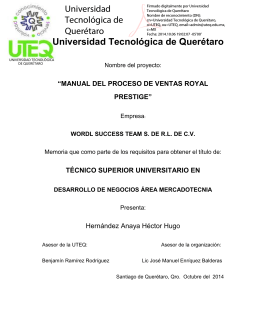 Universidad Tecnológica de Querétaro Universidad Tecnológica de