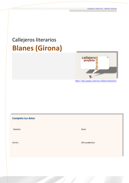 Blanes (Girona) - Materiales de Lengua y Literatura