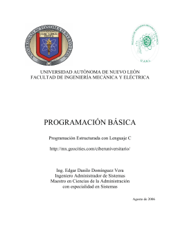 PROGRAMACIÓN BÁSICA - Universidad Autónoma de Nuevo León