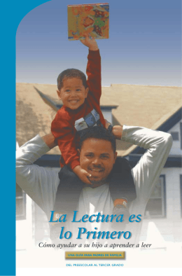 La Lectura es lo Primero, Spanish Parent Brochure