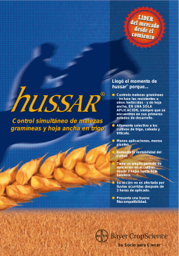 Folleto Hussar - Bayer CropScience Chile