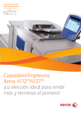 Folleto - Xerox 4112™/4127™ Copiadora/Impresora