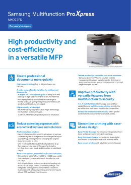 High productivity and cost-efficiency in a versatile MFP