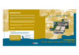 folleto "La depuración de las aguas residuales domésticas"