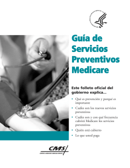 Guía de Servicios Preventivos Medicare