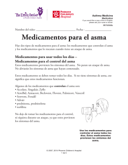 Asthma Medicine (Medicamentos para el asma) 876/868s