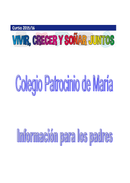 FOLLETO PADRES 2015-2016 - Colegio Patrocinio de María