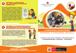 folleto de formalización minera