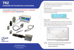 Analizador de Transductores y Sonotrodos