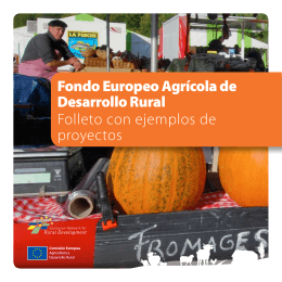 Fondo Europeo Agrícola de Desarrollo Rural Folleto con ejemplos