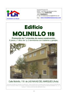 folleto MOLINILLO118 - Inmobiliaria Las Navas