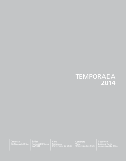 TEMPORADA 2014 - Teatro Universidad de Chile