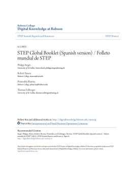 STEP Global Booklet (Spanish version) / Folleto mundial de STEP