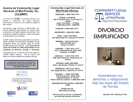 DIVORCIO SIMPLIFICADO - Community Legal Services of Mid Florida