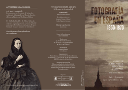 Folleto de la exposición Fotografía en España 1850-1870