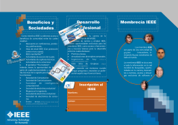 Un folleto de Membresía IEEE