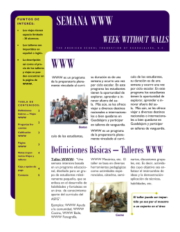 ¿qué es semana www? - American School Foundation of Guadalajara