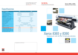 Folleto - Xerox 8365 y 8390 Impresoras de Gran Formato (PDF, 325