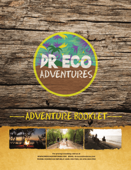 ADVENTURE BOOKLET - DR Eco Adventures