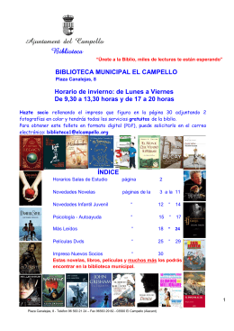 FOLLETO BIBILIO - Bibliotecas Públicas