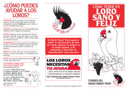 LORO SANO Y FELIZ - World Parrot Trust