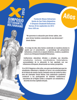 folleto simposio 2013.cdr - Quinta de San Pedro Alejandrino