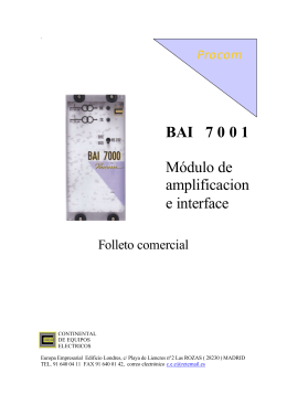 FOLLETO BAI 7001