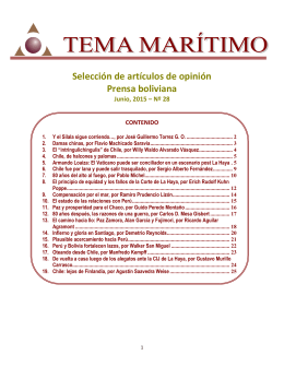 Dossier sobre el tema marítimo boliviano 06-2015