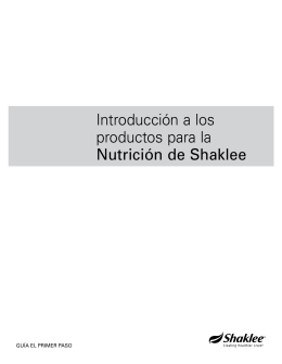 Introducción a los productos para la Nutrición de Shaklee