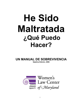 qué puedo hacer? - Women`s Law Center of Maryland